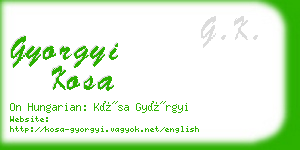 gyorgyi kosa business card